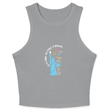 Discover Inspirational Liberty and Wellness Theme Crop Tank Top