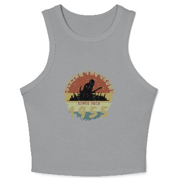 Discover 70th Birthday Rocking The Crowd GIT 07/1955 Crop Tank Top