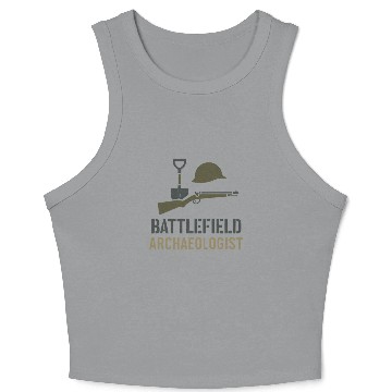 Discover Military Historian Battlefield Research War Crop Tank Top