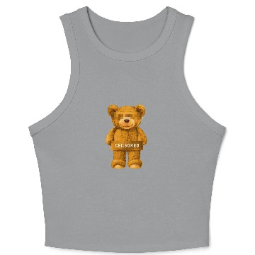 Discover Censored Teddy Bear Crop Tank Top