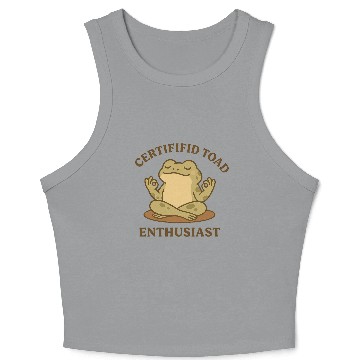 Discover Certififid Toad Enthusiast Crop Tank Top
