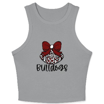 Discover Coquette Bow Leopard Football Crop Tank Top