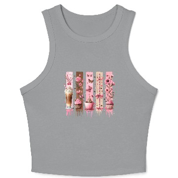 Discover Coquette Coffee Lover Crop Tank Top