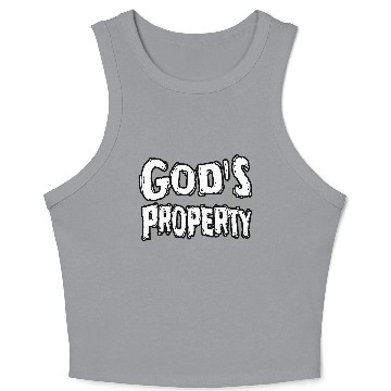 Discover God's Property Religious Faith Typography Design Crop Tank Top