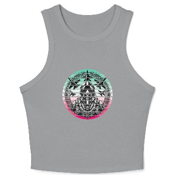 Discover Jet Pilot - Air Force Crop Tank Top