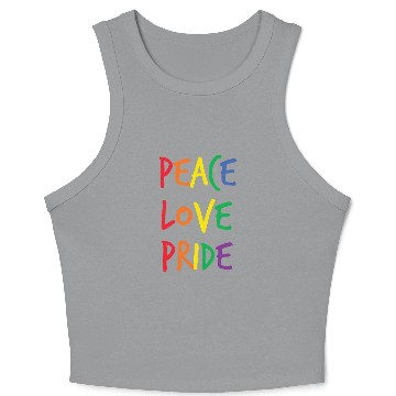Discover Peace love pride LGBT Crop Tank Top