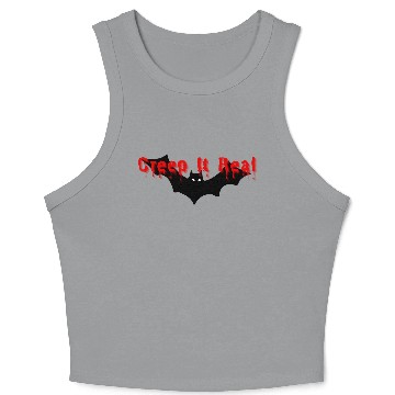 Discover Creep It Real – Halloween Bat Design Crop Tank Top