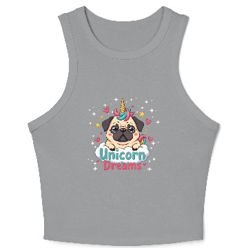 Discover Unicorn Dreams Crop Tank Top