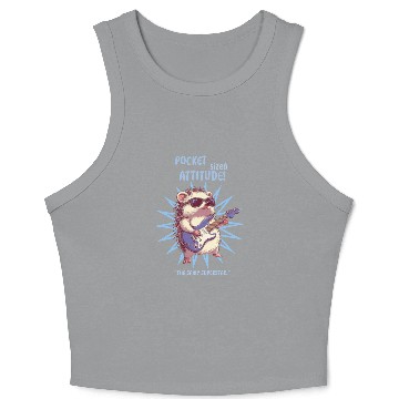 Discover Pocket Sized Attitude Hedgehog Crop Tank Top