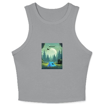 Discover Respect the Locals – Wilderness Camping Warning Crop Tank Top