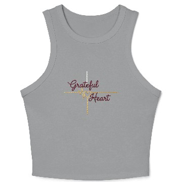 Discover Grateful Heart Beat Crop Tank Top