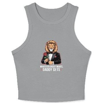 Discover Whatever Daddy Wants Gets Werewolf Tuxedo Rose Crop Tank Top