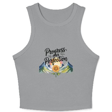 Discover Motivational Growth Mindset Quote Crop Tank Top