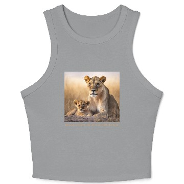 Discover Lioness and her cub - Pride & Joy Crop Tank Top