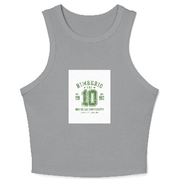 Discover Green Grunge Number 10 Varsity Crop Tank Top Design