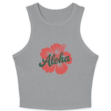 Discover Tropical Hibiscus Aloha Crop Tank Top