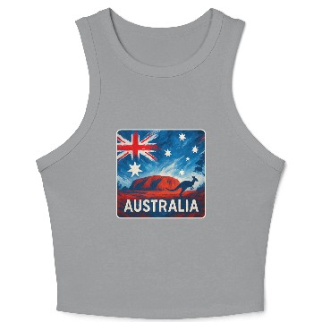 Discover Australia Outback Design Crop Tank Top
