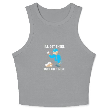Discover Postal Worker Delivery Mailman Crop Tank Top