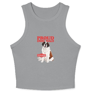 Discover Saint Bernard Dog Dad St. Bernhard Crop Tank Top