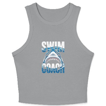 Discover Swim Coach Shark Crop Tank Top