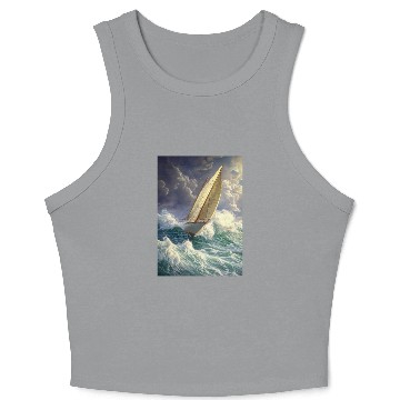Discover Wild Sailing Through the Storm Crop Tank Top