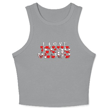 Discover I LOVE JESUS Crop Tank Top