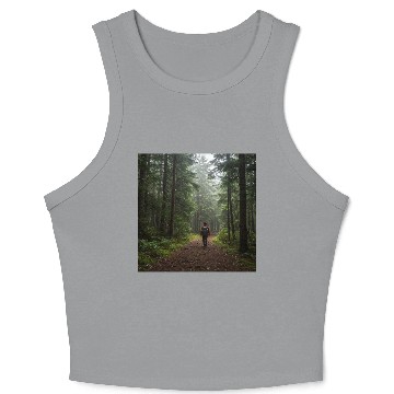 Discover Enchanted Forest Nature Scene Crop Tank Top