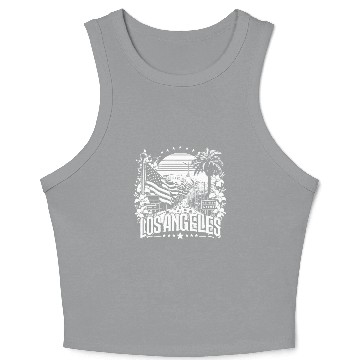 Discover LOS ANGELES Design with Sunset Boulvard Crop Tank Top