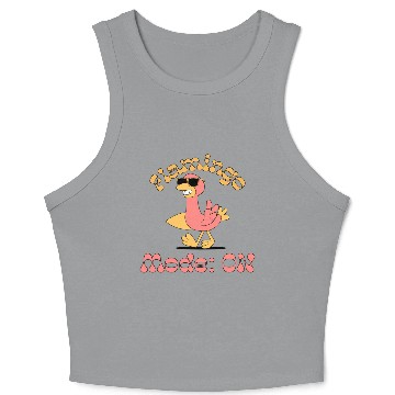 Discover Flamingo Mode ON Flamingo Teacher Crop Tank Top