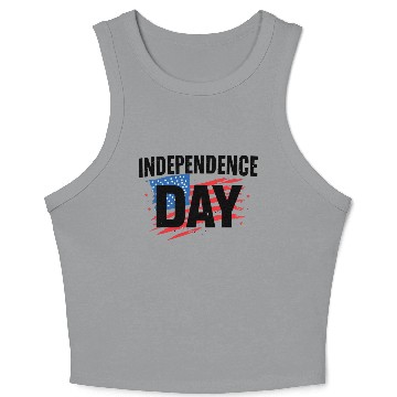 Discover Patriotic American Day Graphic Crop Tank Top