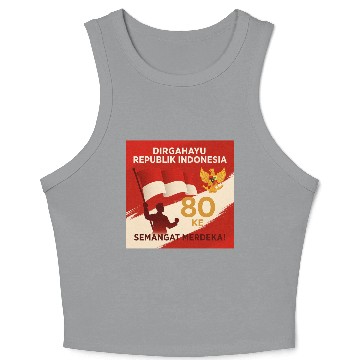 Discover Indonesian Independence 80th Anniversary Crop Tank Top