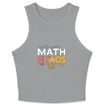 Discover Math Chaos – Colorful Funny Math Design Crop Tank Top