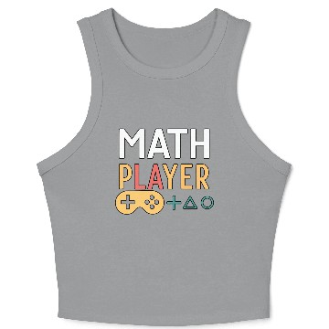 Discover Math Gamer Player – Video Game Style Math Design Crop Tank Top