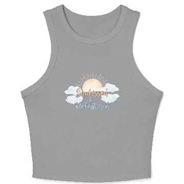 Discover Sunkissed Unbothered Aesthetic Crop Tank Top
