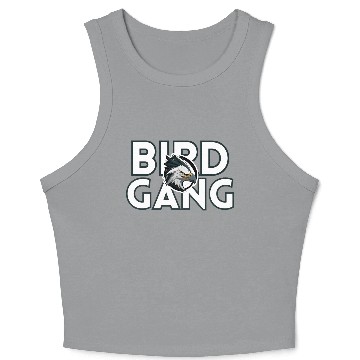 Discover Eagle Head Bird Gang Logo Design Crop Tank Top