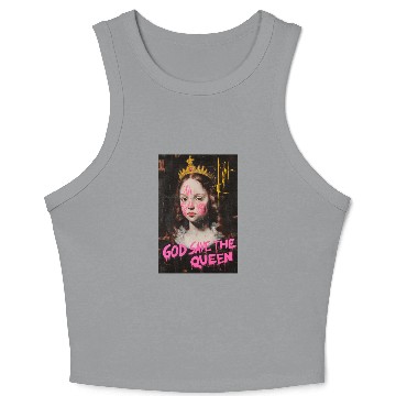 Discover God Save the Queen Crop Tank Top