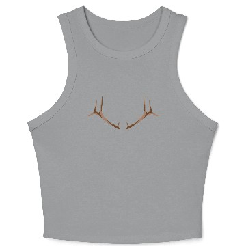 Discover Deer Horn Brown Crop Tank Top