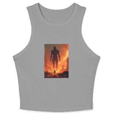 Discover Giant Alien Overwatch Scene Crop Tank Top