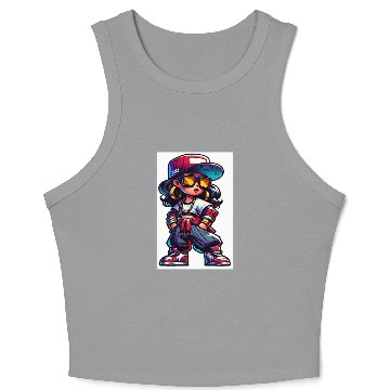 Discover Street Dance Rap Girl Crop Tank Top