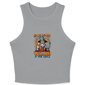 Discover Accounting Spreadsheet Wizard Bookkeeper Auditor Crop Tank Top