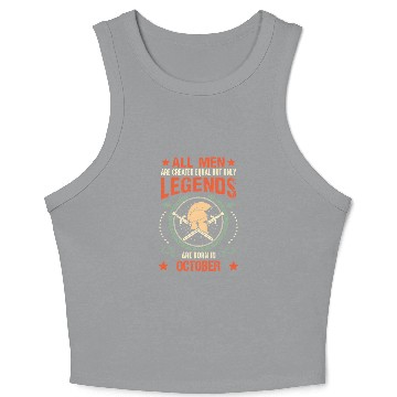 Discover Sparta Legend Born in October Crop Tank Top