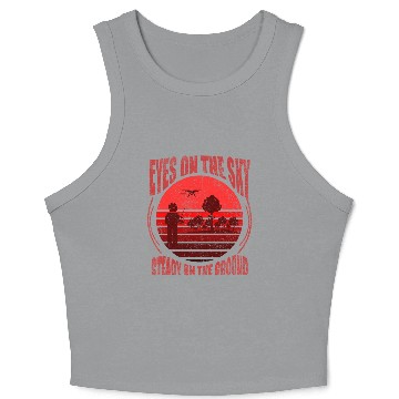 Discover EYES ON THE SKY, MAP DRONE Crop Tank Top