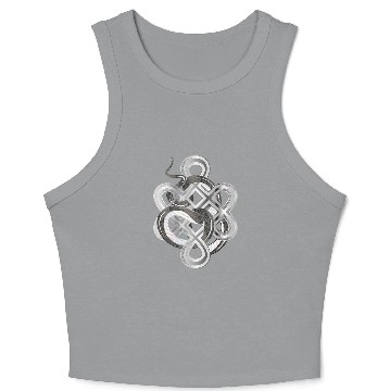 Discover Silver Snake Knot – Mystical & Elegant Crop Tank Top