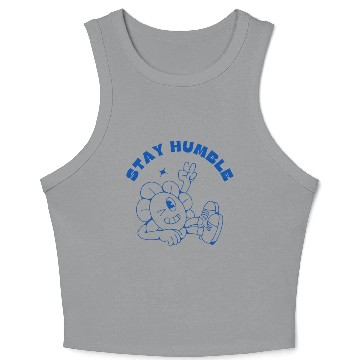 Discover Playful Happy Humming Character Design Crop Tank Top