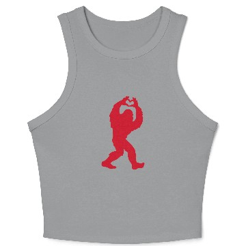 Discover Bigfoot Heart Hands Silhouette Crop Tank Top