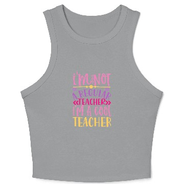 Discover Cool Teacher - Funny Teacher Appreciation Gift Crop Tank Top