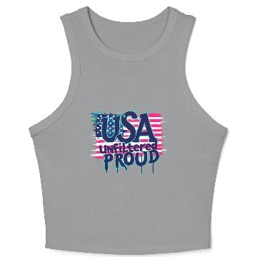 Discover USA Graffiti Street Style Crop Tank Top