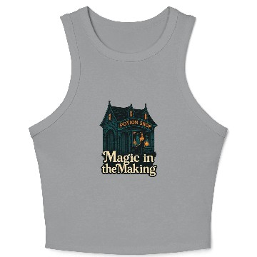 Discover Potion Shop Witchcraft Design Crop Tank Top