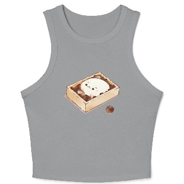 Discover Kawaii Mochi Cookie Illustration Crop Tank Top