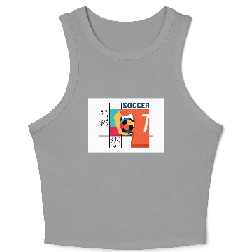 Discover Soccer Player with Ball Graphic Crop Tank Top